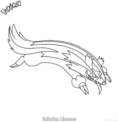 Free printable Galarian Linoone Coloring Page - Free Printable Pokemon Coloring Sheets coloring page
